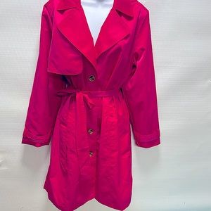 NWT Chico’s Vibrant Pink Raincoat Slicker Chico’s Size 2 - equivalent to 12